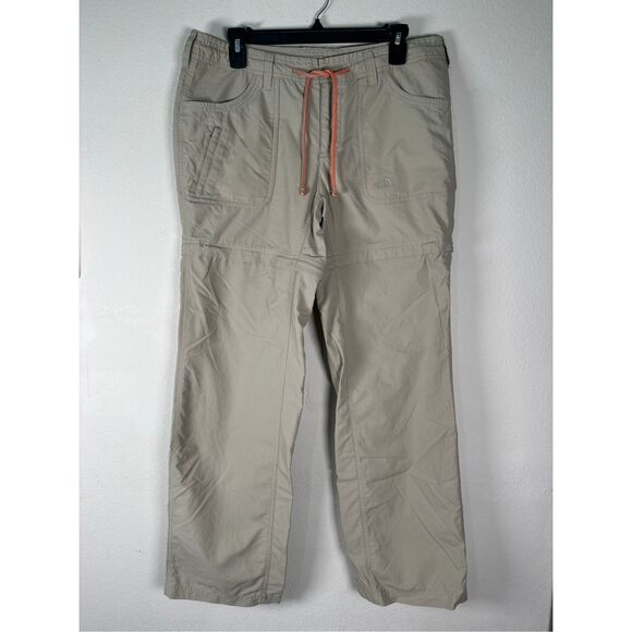 The North Face Horizon II convertible hiking pants khaki beige nylon UPF30 sz wo - Picture 1 of 10